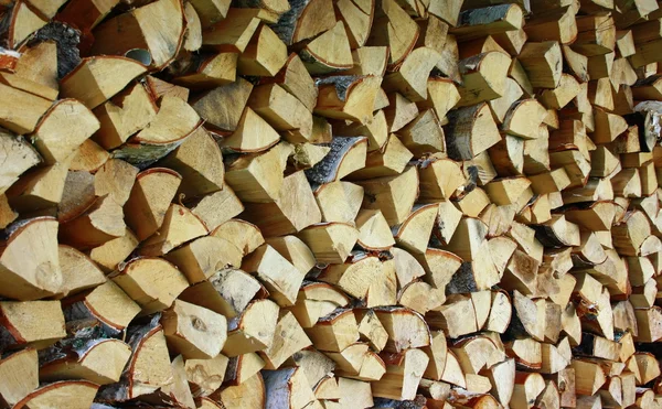 Brandhout stapel — Stockfoto