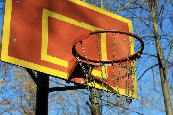Basketbal schild met een ring Rechtenvrije Stockfoto's