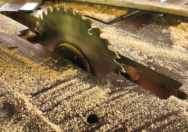 Máquina de serrar para processamento de madeira — Fotografia de Stock