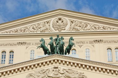 Bronze quadriga of the Bolshoi Theatre by Peter Klodt clipart