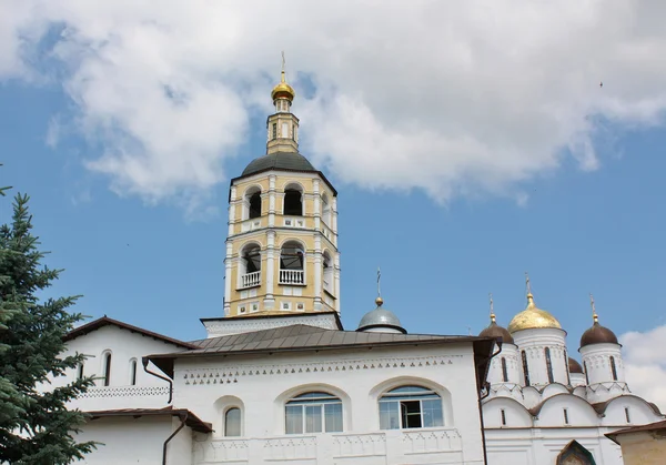 Kupoler av klostret pafnutiev-borovsky nära Moskva — Stockfoto