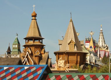 Izmailovo. kremlin kulelerin görünümü