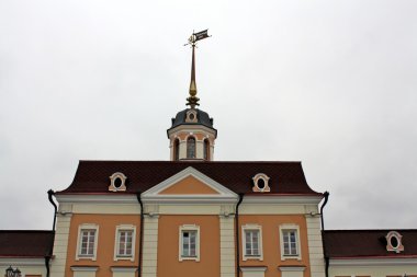 Facade of the main building of the Artillery court of the Kazan clipart