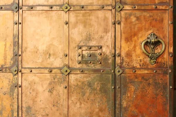 stock image Metal door of the medieval building
