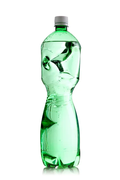 Розбили пляшку води — стокове фото