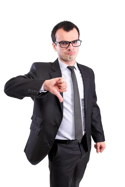 Business man thumbs down — Stock Photo, Image