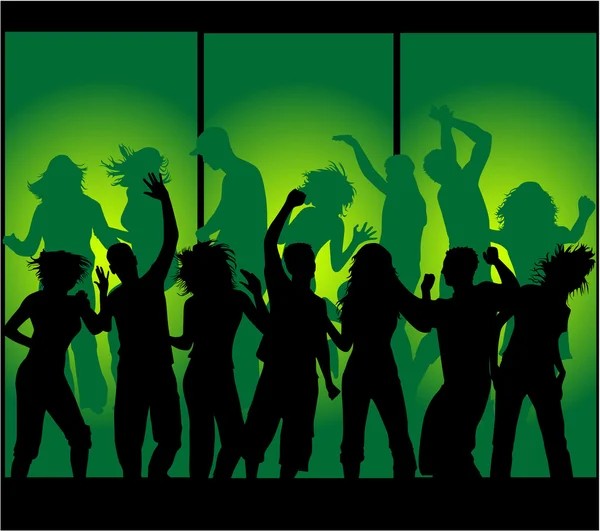 Vector silhouettes of young -Event