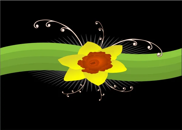 Daffodil, feito na ilustração vetorial abstrata —  Vetores de Stock
