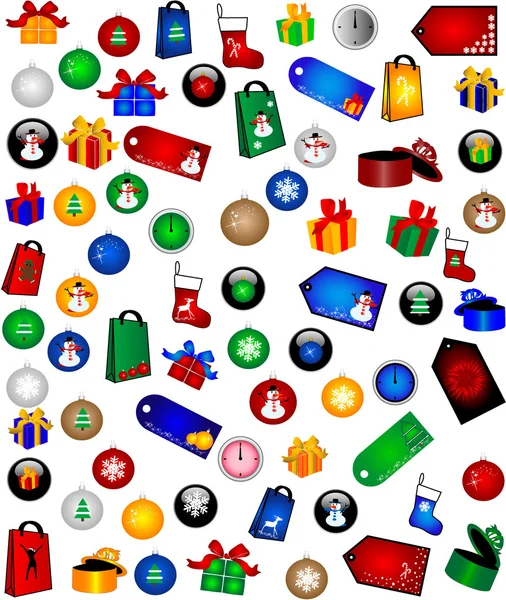Christmas Decorations -big collection — Stock Vector