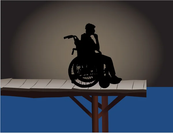 Osób niepełnosprawnych - koncepcyjna ilustracja — Wektor stockowy