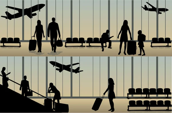 Repülőtér-illusztráció — Stock Vector