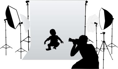 Taking photos for small children clipart