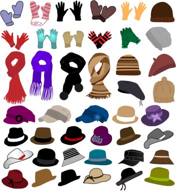 Winter clothes clipart