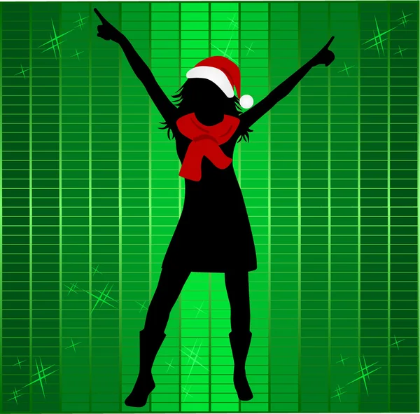 Christmas Girl — Stock Vector
