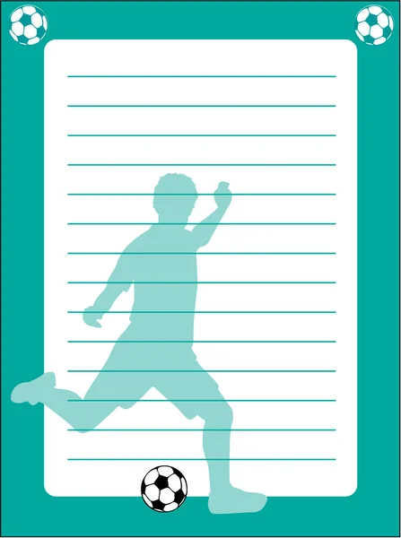 Silhouette of a football player - Stationery — Stock Vector