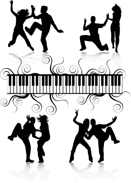 Party Dancing - illustrazione vettoriale — Vettoriale Stock