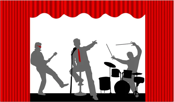 Playing Concert — Stock Vector