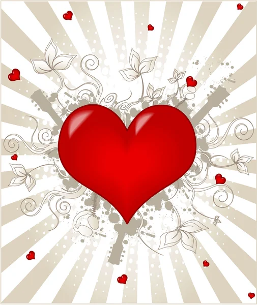 Heart valentine's — Stock Vector