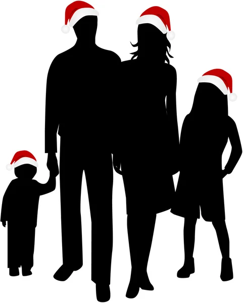 Familia de Navidad — Vector de stock