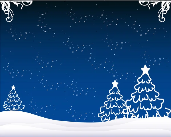 圣诞及冬季背景 — 图库矢量图片