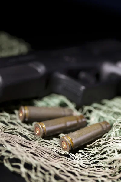 Gun, war and combat — Stock Photo, Image