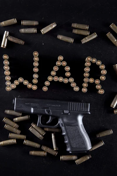 Gun, war and combat — Stock Photo, Image