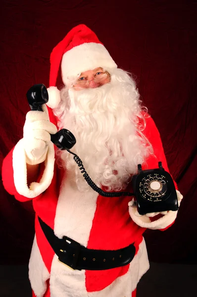 Santa Claus con teléfono —  Fotos de Stock