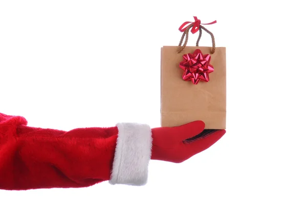 Santa com saco de presente — Fotografia de Stock