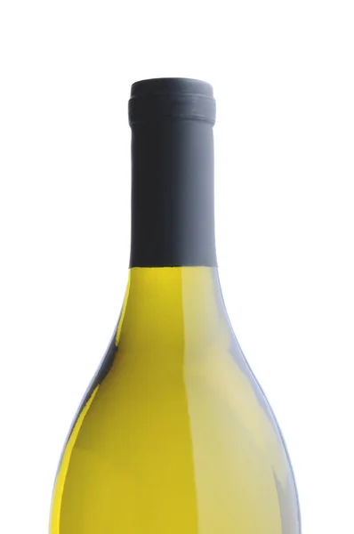 Μπουκάλι κρασί Chardonnay πάνω από το λευκό φόντο — Φωτογραφία Αρχείου