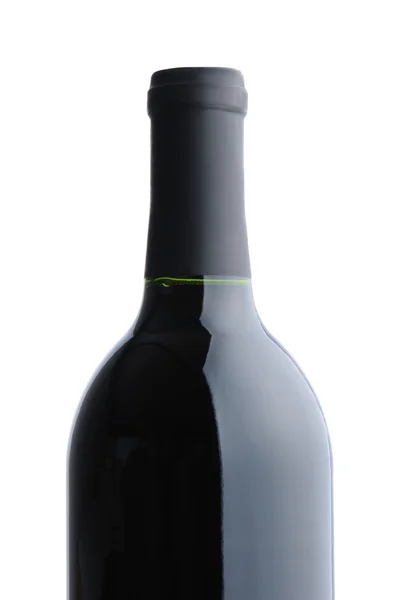 Rode wijn fles op witte achtergrond — Stockfoto