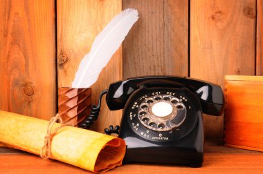 Old Telephone Still Life clipart