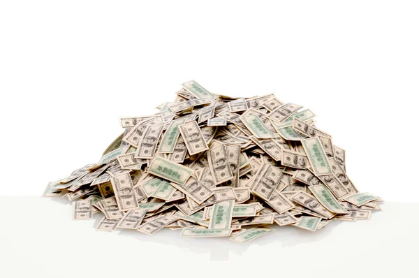Yüz dolar faturaları yığını — Stok fotoğraf