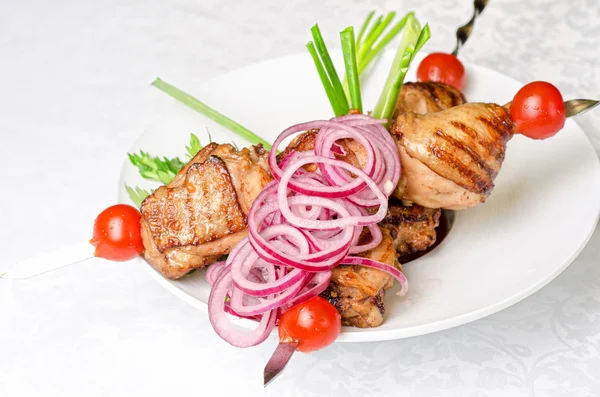 Carne de kebab a la plancha — Foto de Stock