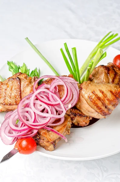 Carne de kebab a la plancha —  Fotos de Stock