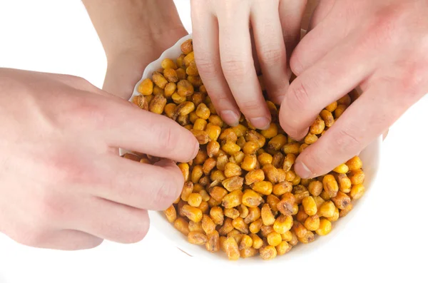 Smażone kukurydzy — Zdjęcie stockowe