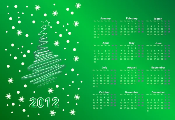 Kalendern till en ny 2012 år — Stock vektor