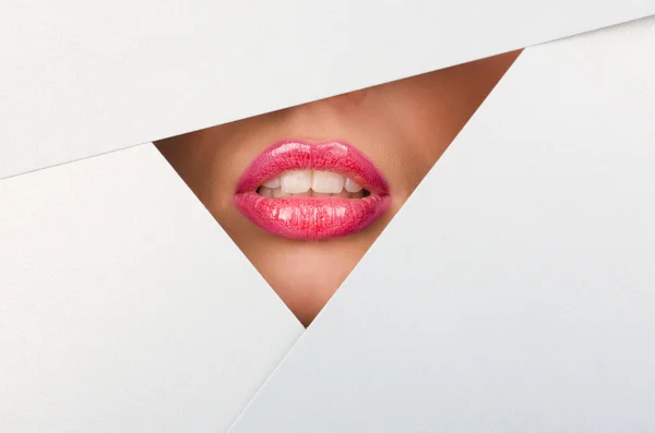 Beautiful female lips — Fotografie, imagine de stoc