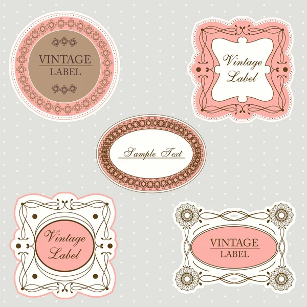 Set of vintage labels Royalty Free Stock Vectors