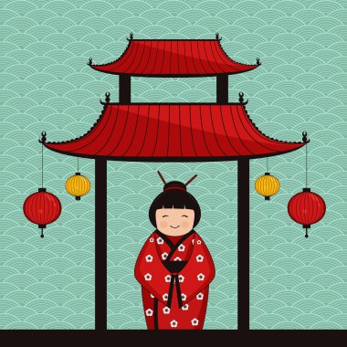 Asian style background clipart