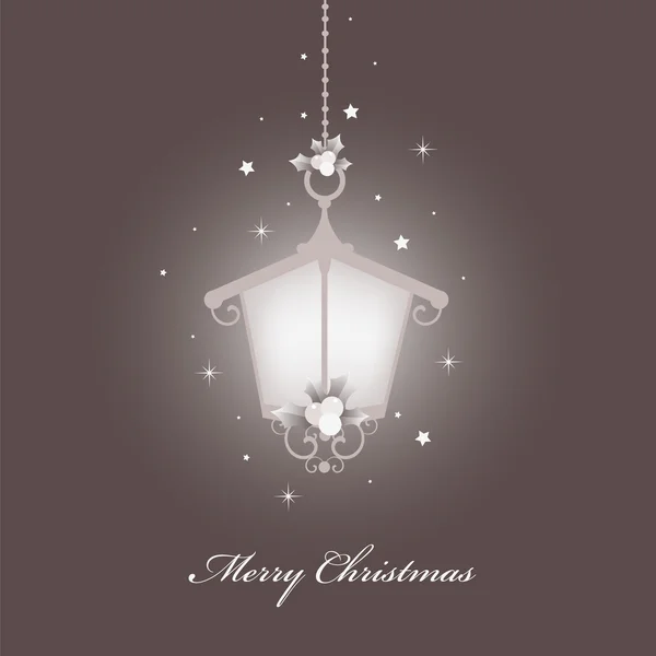 Christmas background with lantern — Stock Vector
