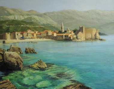 Bay near Old Budva clipart