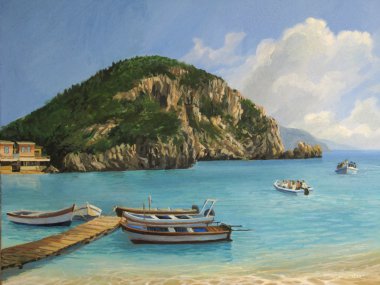 The Boats of Paleokastritsa clipart