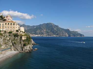Amalfi Coast view toward Majori clipart