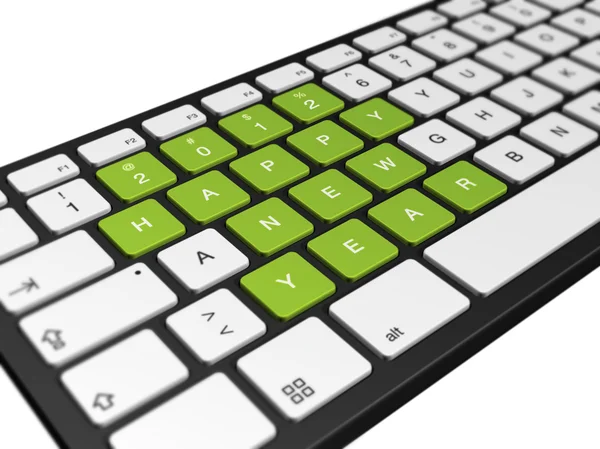 New year 2012 computer keyboard — Stock Photo, Image