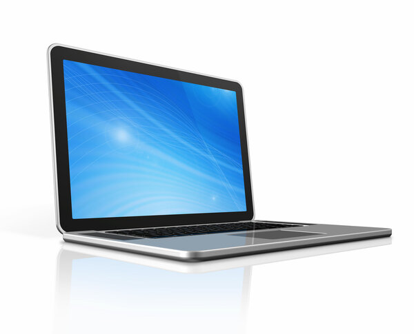 Laptop computer isolated on white