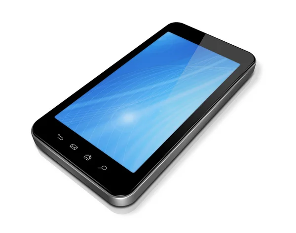 3D мобильный телефон, pda изолирован на белом — стоковое фото