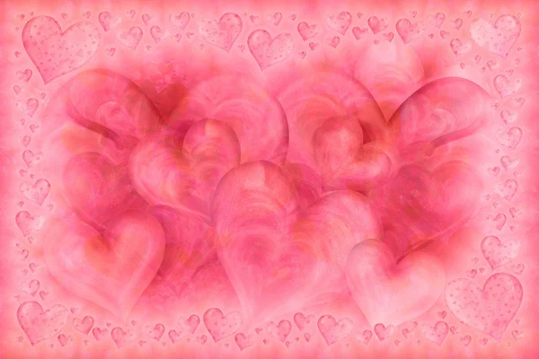 Tarjeta del día de San Valentín con corazones — Foto de Stock