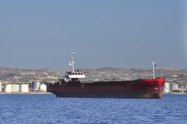 Long ship in the sea clipart