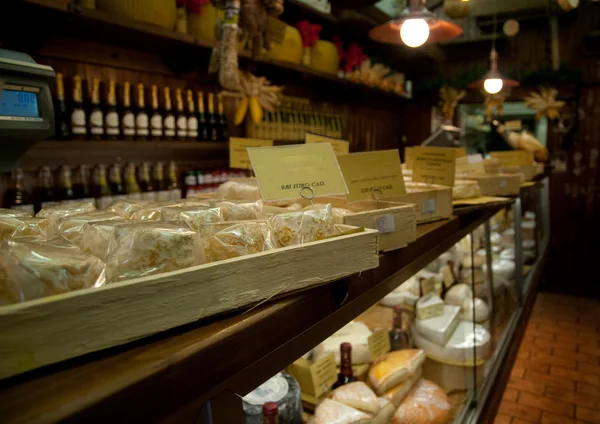 stock image Typical Italian cheese shop