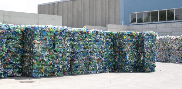 Kunststof recycling - afval Stockfoto
